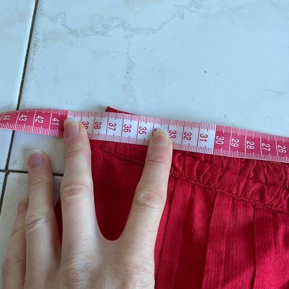 COUNTRY ROAD cotton maxi skirt tassels red, size 8 (fits 8 and 10) like new - Picture 8 of 9